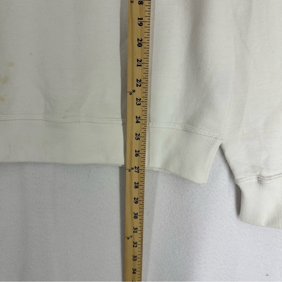 Champion Logo Front Back Crewneck Sweatshirt Men’s Medium White - Picture 7 of 13